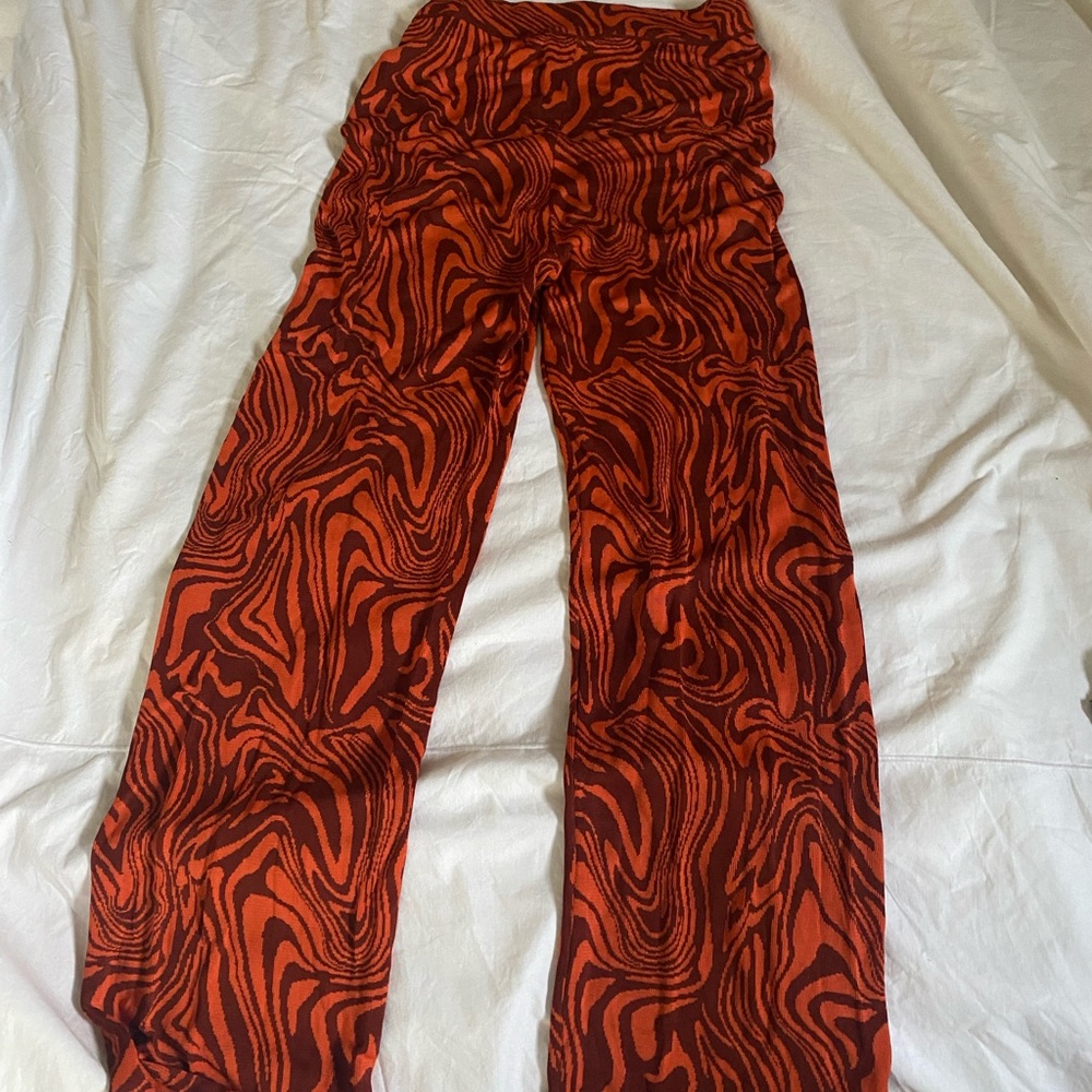 Paloma Wool Knit Orange Swirl pants